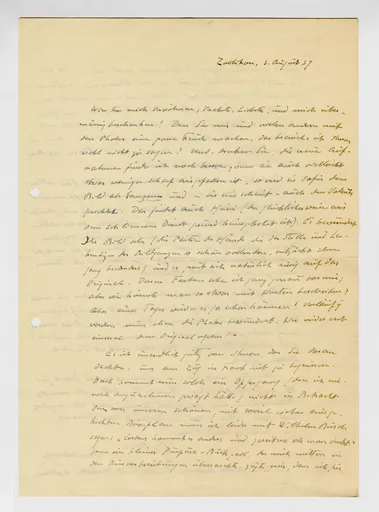 Brief von Maria Waser an Ottilie W. Roederstein, 3. August 1937