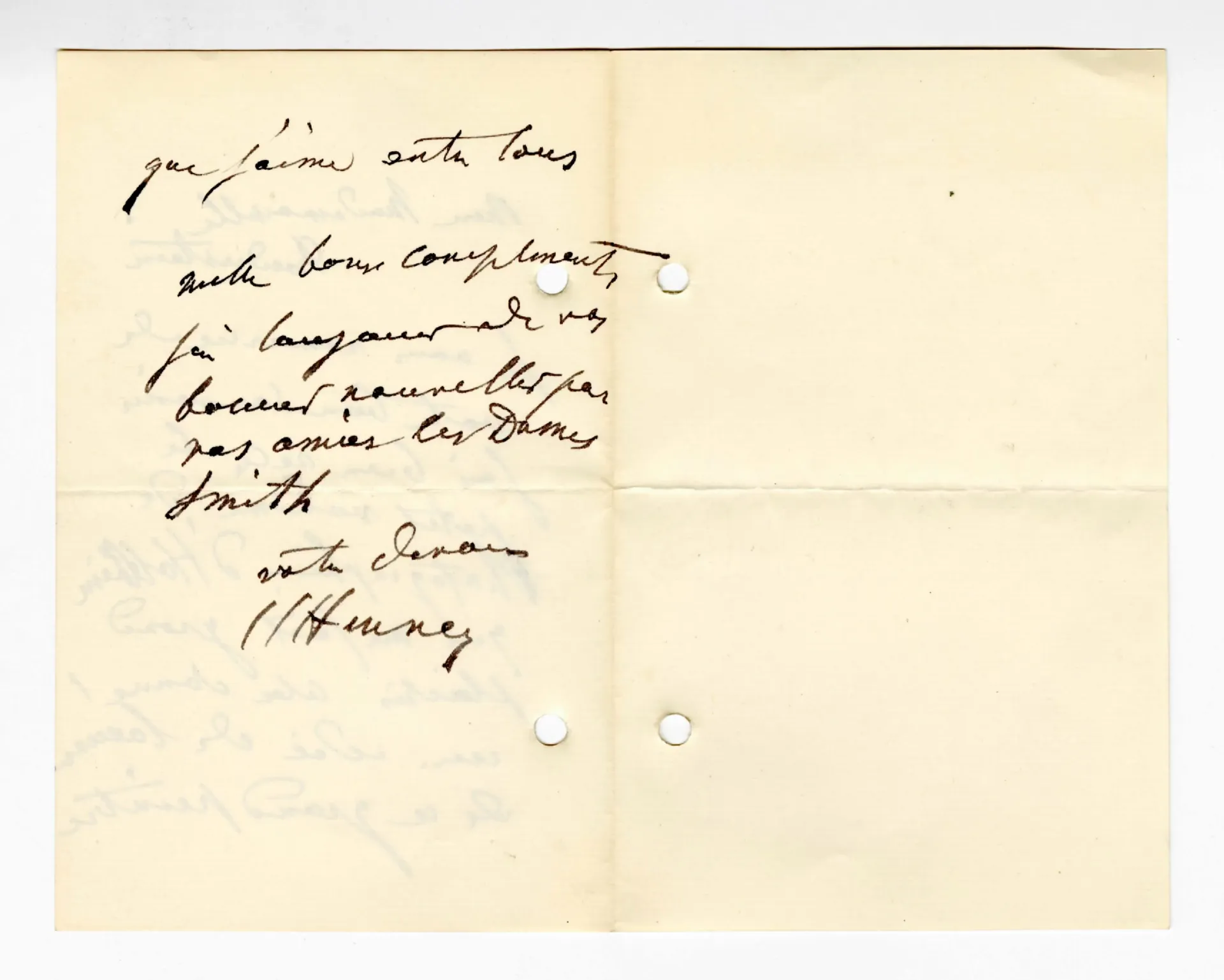 Brief (Transkript) von Jean-Jacques Henner an Ottilie W. Roederstein, um 1891