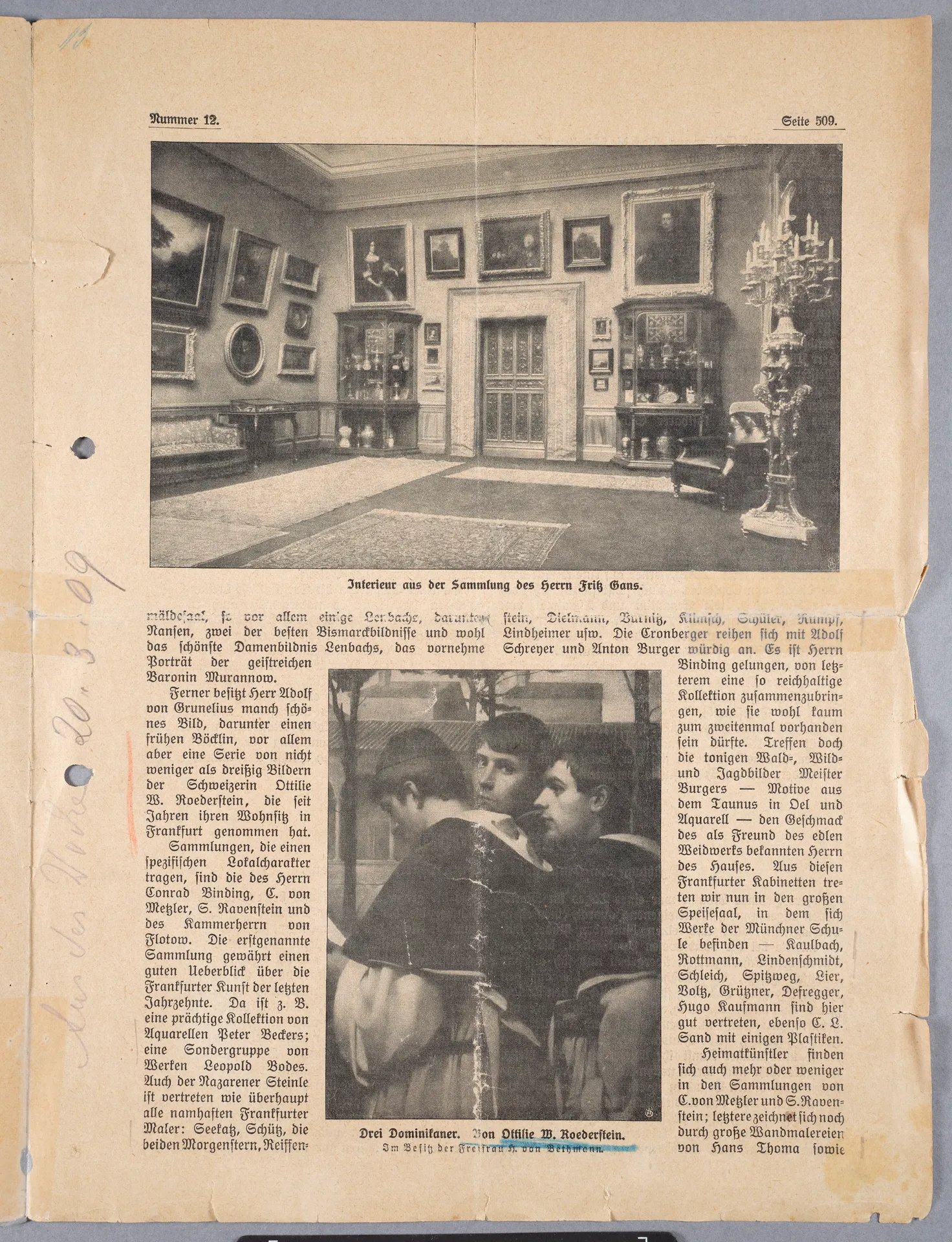 Julia Virginia, Aus Frankfurter Privatkunstsammlungen, in: Die Woche, 20. März 1909 (?)